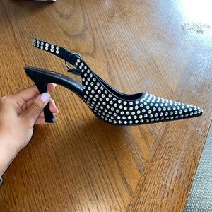 Zara rhinestone pumps